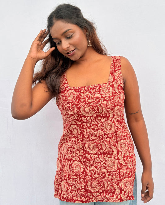 Kesar Gul – Floral Cotton Kurti