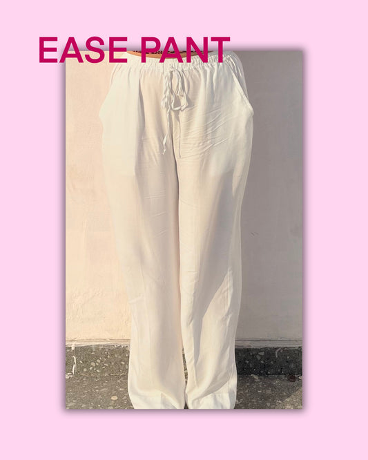 Ease Pant – Classic White Cotton Straight-fit