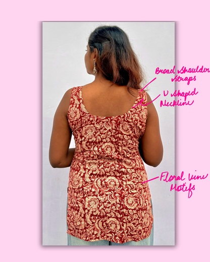 Kesar Gul – Floral Cotton Kurti