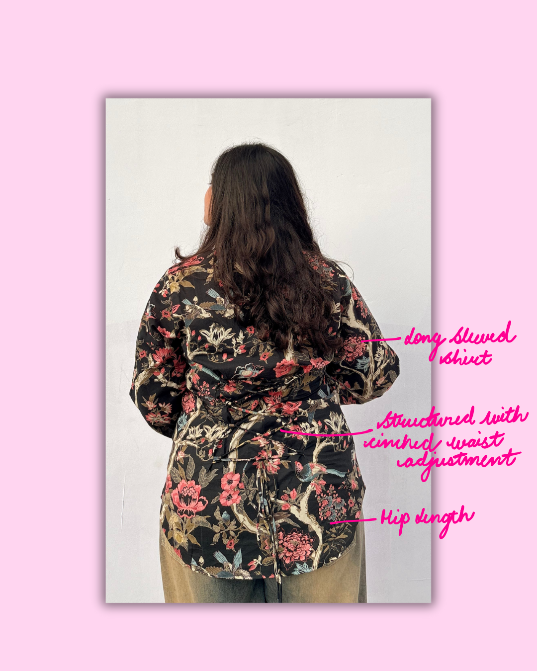 Yaami – Black Floral Cotton Shirt